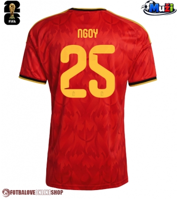 Belgie Nathan Ngoy #25 Domácí Dres MS 2026 Krátkým Rukávem